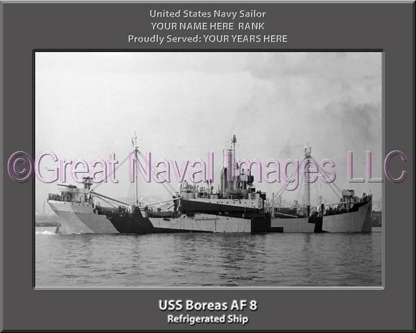 USS Boreas AF 8 Personalized Navy Ship Photo