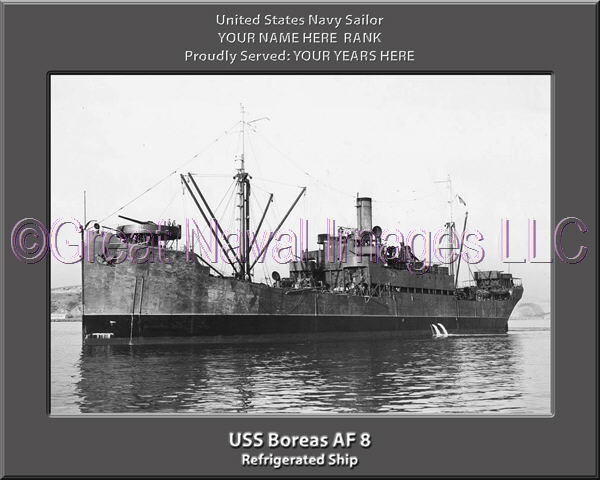 USS Boreas AF 8 Personalized Navy Ship Photo
