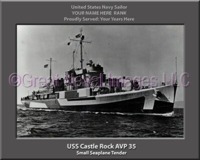 USS Castle Rock AVP 35 Personalized ship Photo