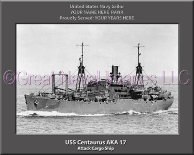 USS Centaurus AKA 17 Personalized Navy Ship Photo