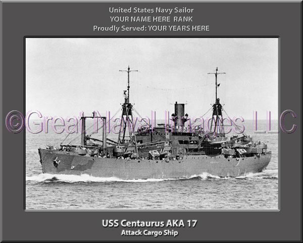 USS Centaurus AKA 17 Personalized Navy Ship Photo