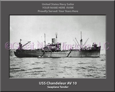 USS Chandeleur AV 10 Personalized ship Photo
