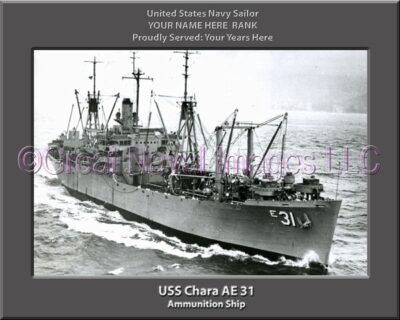 USS Chara AE 31 Personalized ship Photo