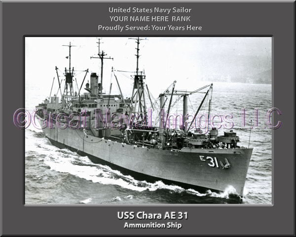 USS Chara AE 31 Personalized ship Photo