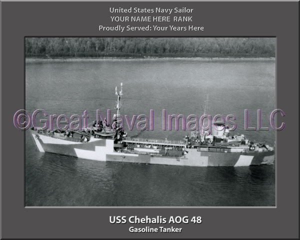 USS Chehalis AOG 48 Personalized ship Photo