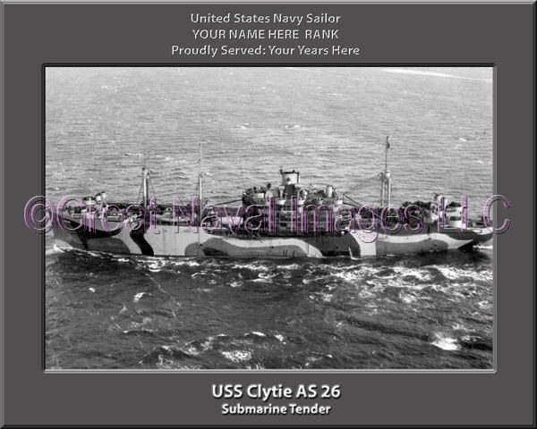 USS Clytie AS 26 Personalized ship Photo