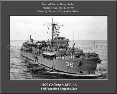 USS Colleton APB 36 Personalized ship Photo