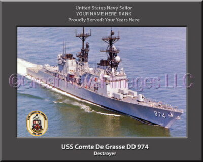 USS Comte De Grasse DD 974 Personalized ship Photo
