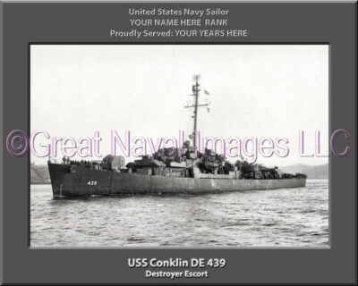 USS Conklin DE 439 Personalized Navy Ship Photo