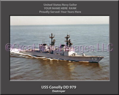 USS Conolly DD 979 Personalized ship Photo