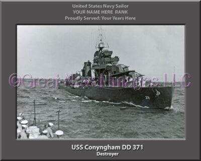 USS Conyngham DD 371 Personalized ship Photo
