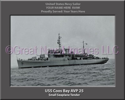 USS Coos Bay AVP 25 Personalized ship Photo