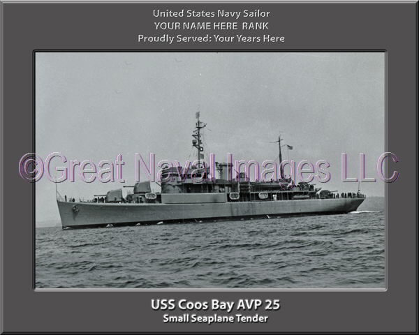 USS Coos Bay AVP 25 Personalized ship Photo