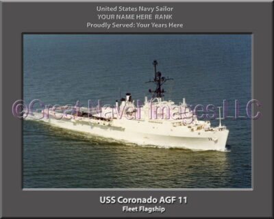 USS Coronado AGF 11 Personalized ship Photo