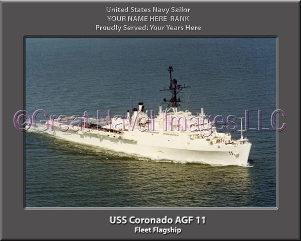 USS Coronado AGF 11 Personalized ship Photo