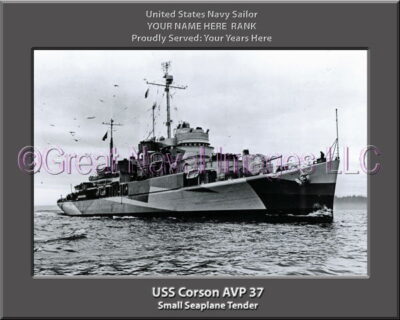 USS Corson AVP 37 Personalized ship Photo