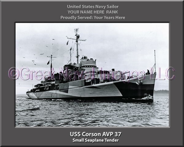 USS Corson AVP 37 Personalized ship Photo