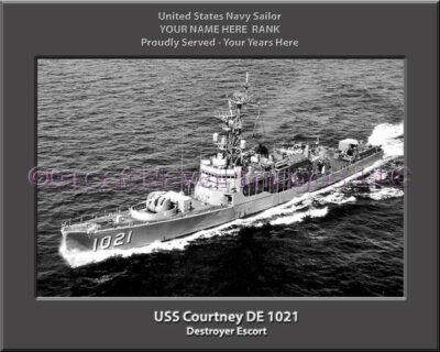 USS Courtney DE 1021 Personalized ship Photo