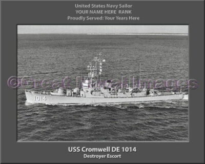 USS Cromwell DE 1014 Personalized ship Photo