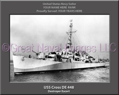 USS Cross DE 448 Personalized Navy Ship Photo