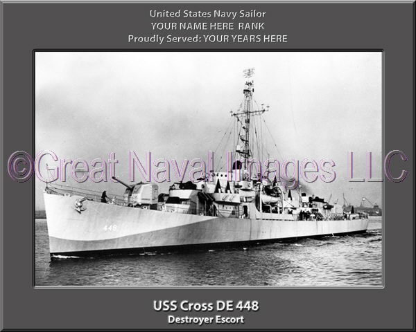 USS Cross DE 448 Personalized Navy Ship Photo