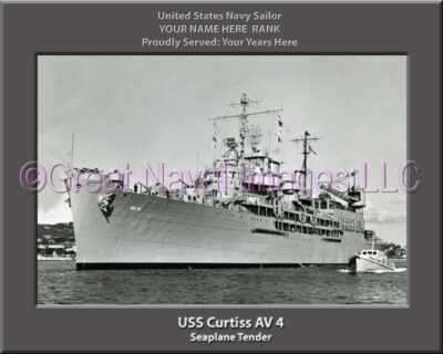 USS Curtiss AV 4 Personalized ship Photo