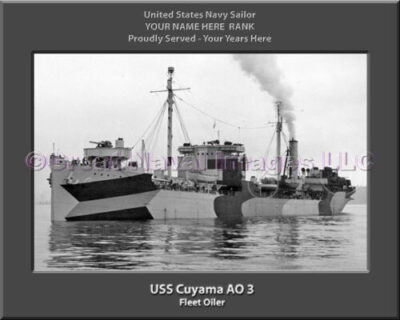 USS Cuyama AO 3 Personalized ship Photo
