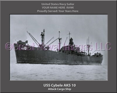 USS Cybele AKS 10 Personalized ship Photo