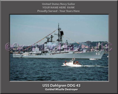 USS Dahlgren DDG 43 Personalized ship Photo
