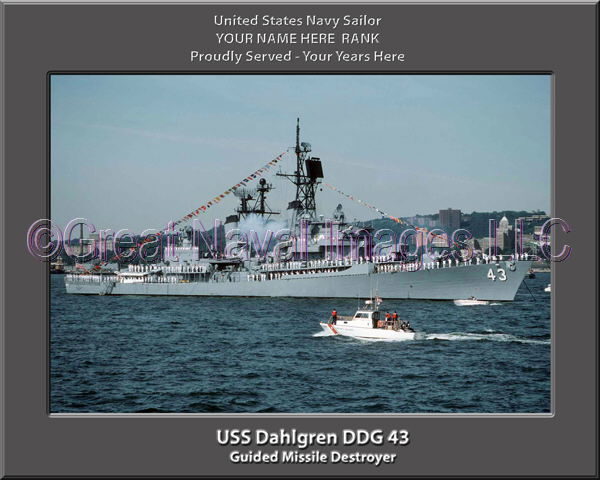 USS Dahlgren DDG 43 Personalized ship Photo