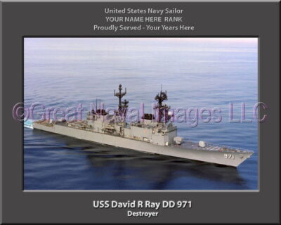 USS David R Ray DD 971 Personalized Navy Ship Photo