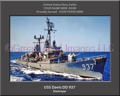 USS Davis DD 937 Personalized Navy Ship Photo