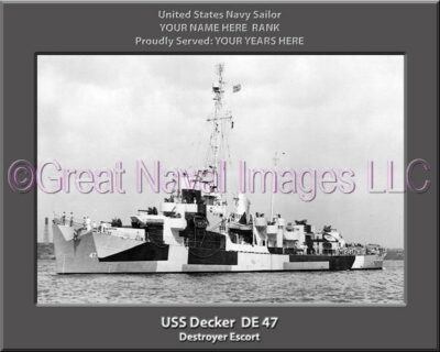 USS Decker DE 47 Personalized Navy Ship Photo
