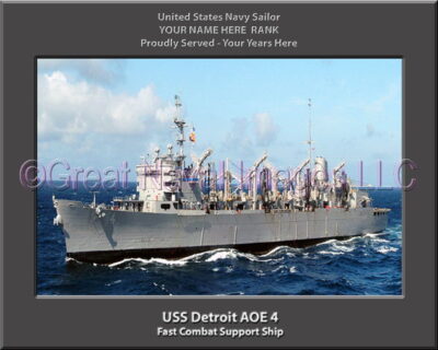 USS Detroit AOE 4 Personalized ship Photo
