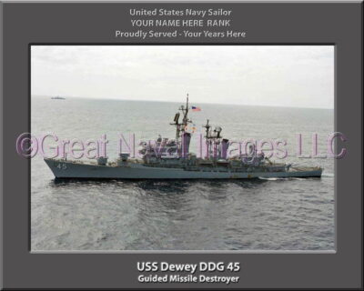 USS Dewey DDG 45 Personalized Navy Ship Photo