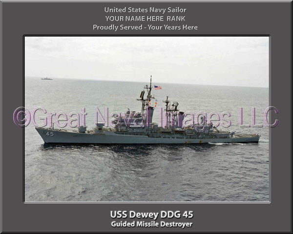 USS Dewey DDG 45 Personalized Navy Ship Photo