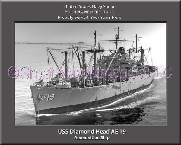USS Diamond Head AE 19 Personalized ship Photo