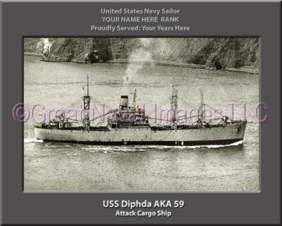 USS Diphda AKA 59 Personalized ship Photo