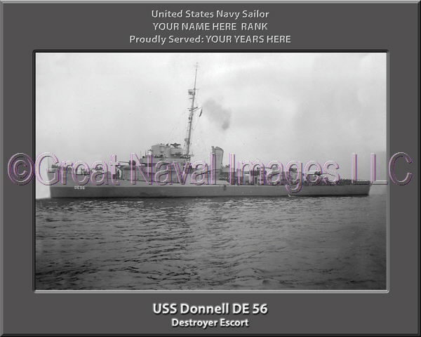 USS Donnell DE 56 Personalized Navy Ship Photo