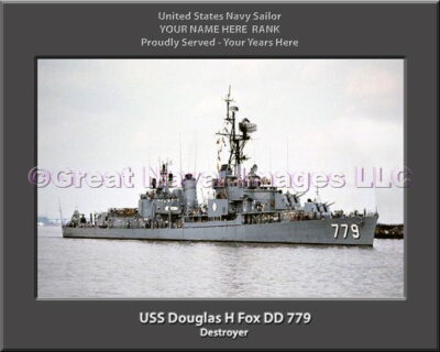 USS Douglas H Fox DD 779 Personalized Navy Ship Photo
