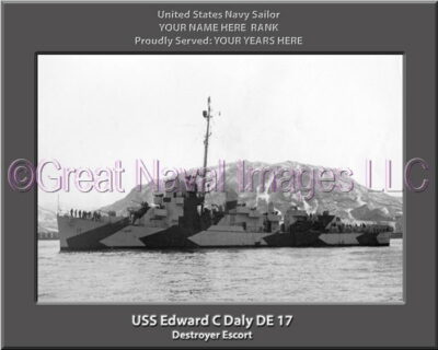 USS Edward C Daly DE 17 bPersonalized Navy Ship Photo