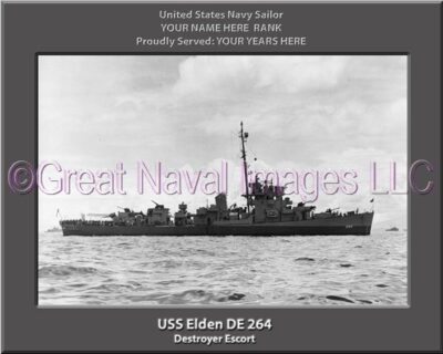 USS Elden DE 264 Personalized Navy Ship Photo