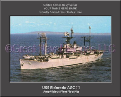 USS Eldorado AGC 11 Personalized ship Photo