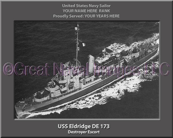 USS Eldridge DE 173 Personalized Navy Ship Photo