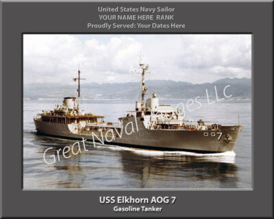 USS Elkhorn AOG 7 Personalized Navy Ship Photo