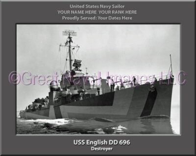 USS English DD 696 Personalized Navy Ship Photo