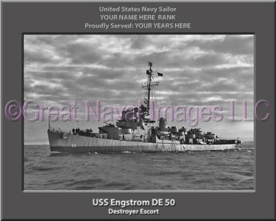 USS Engstrom DE 50 Personalized Navy Ship Photo
