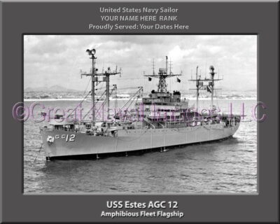 USS Estes AGC 12 Personalized ship Photo