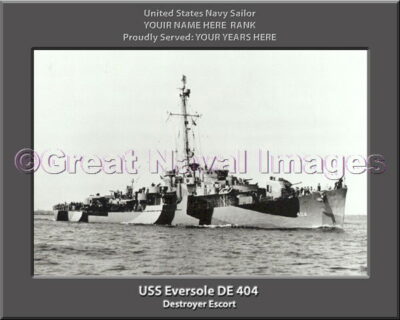 USS Eversole DE 404 Personalized Navy Ship Photo