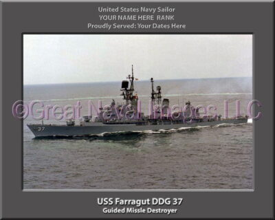 USS Farragut DDG 37 Personalized Navy Ship Photo